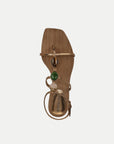 Alba Gemstone Sandal Gold Sandals - Flat Sandals Veronica Beard - Shoes 