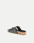 Prue Woven Leather Sandal Eclipse/Coconut Sandals - Flat Sandals Veronica Beard - Shoes 