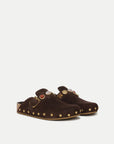 Fern Embellished Clog Espresso Flats - Mule Veronica Beard - Shoes 