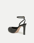 Brianne Crystal Platform Sandal Black Sandals - Heeled Sandals Veronica Beard - Shoes 