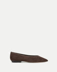 Bancroft Suede Flat Espresso Flats - Ballet Veronica Beard - Shoes 