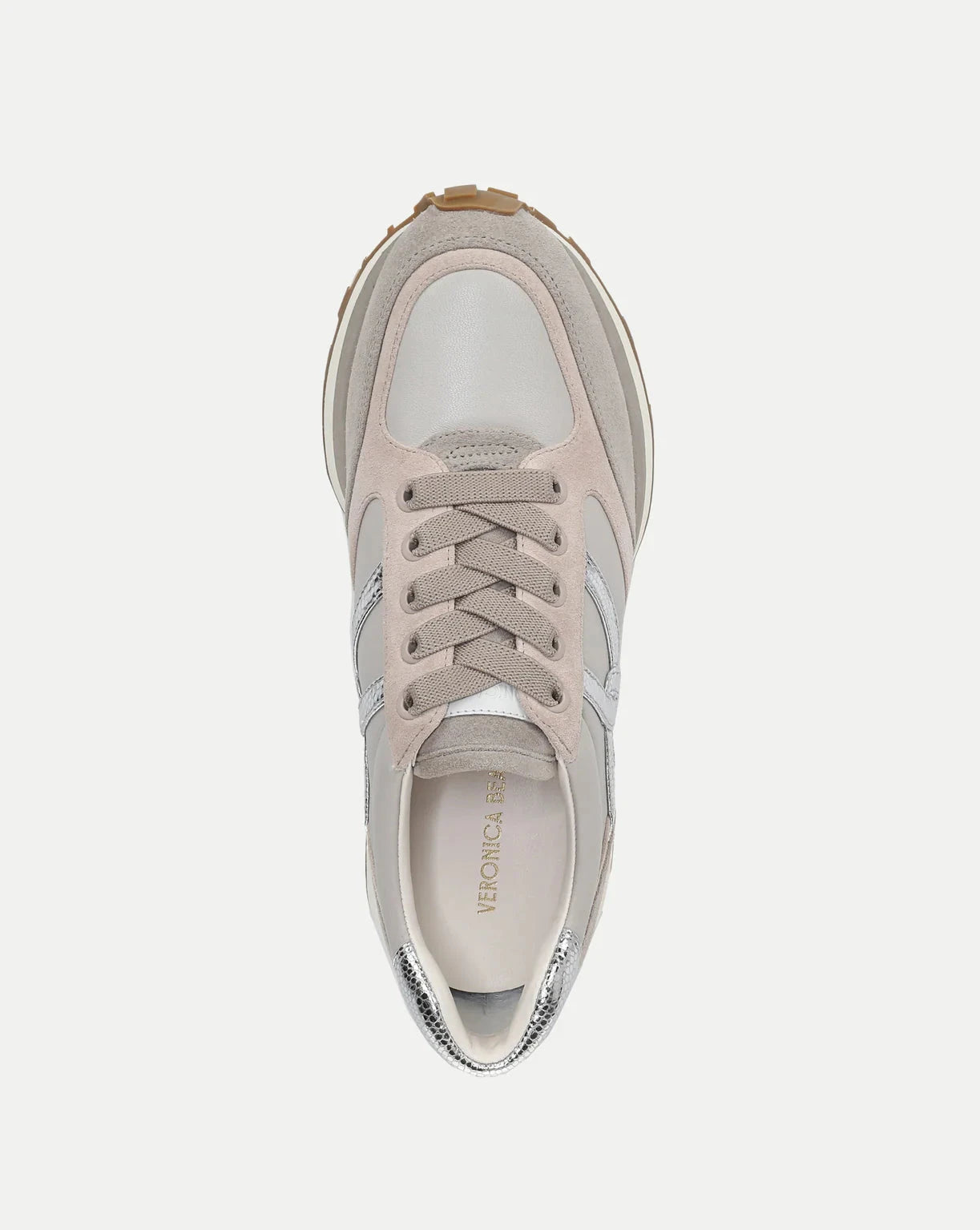 Valentina Sneaker Suede Grey Metallic Sneakers Veronica Beard - Shoes 