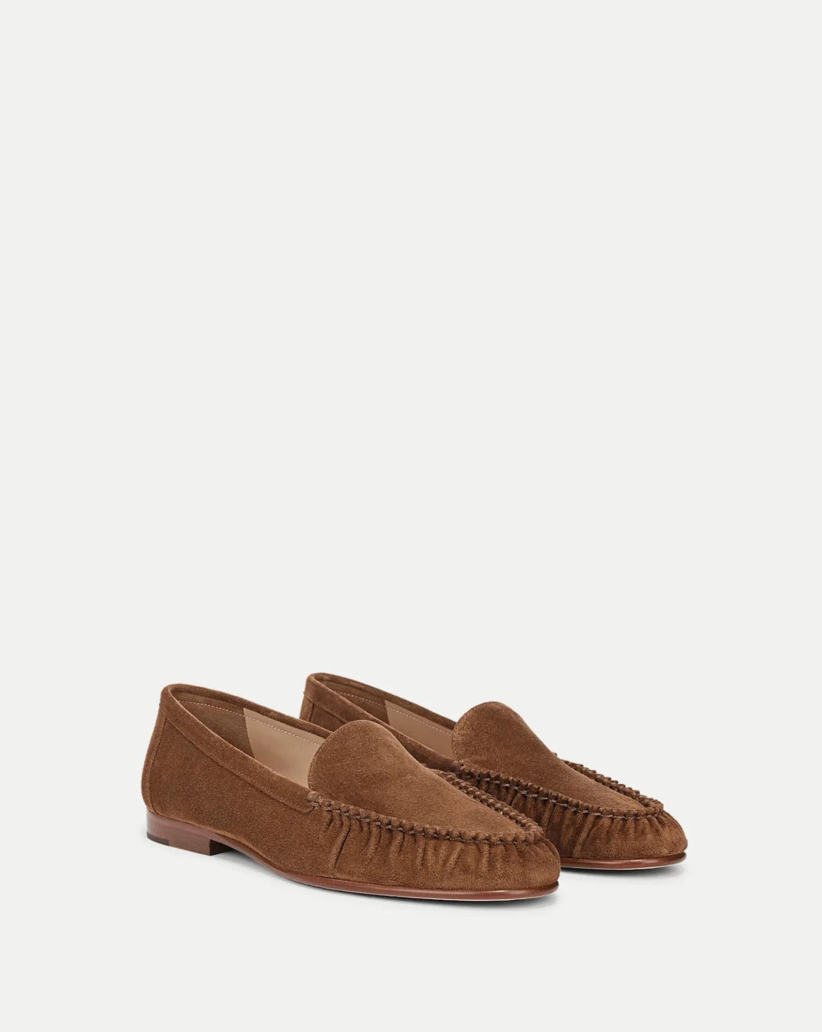 Prilla Suede Loafer Chestnut Flats - Loafer Veronica Beard - Shoes 