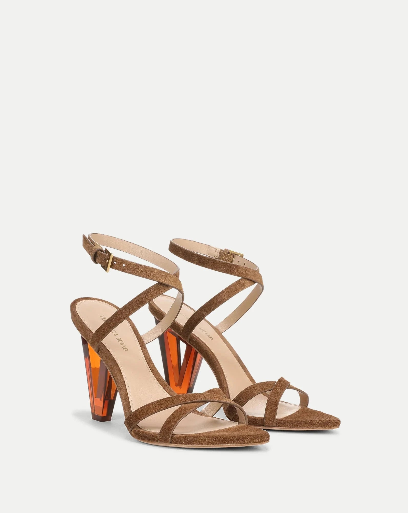 Lanaya Suede Ankle Wrap Heel Sandals - Heeled Sandals Veronica Beard - Shoes 