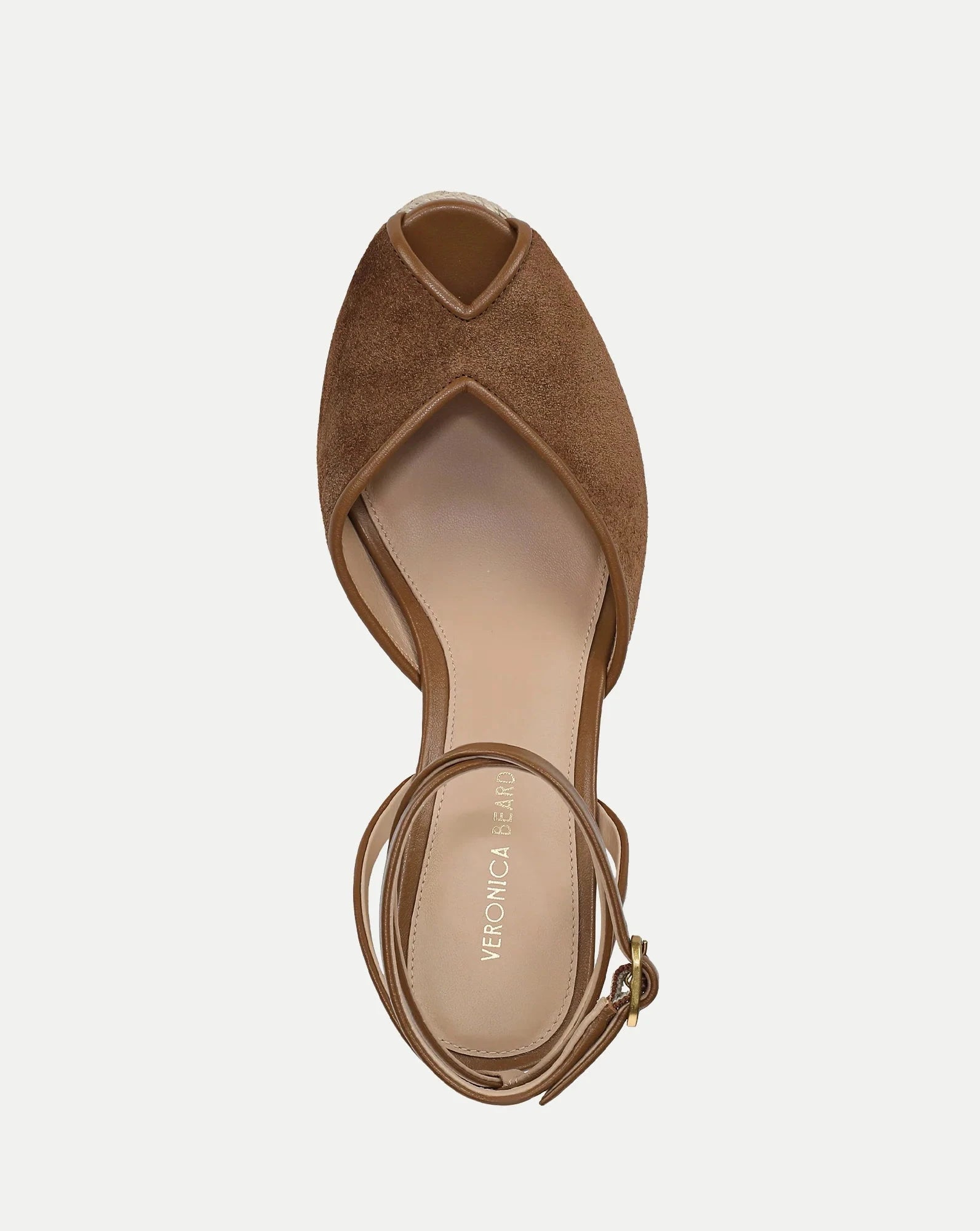 Pasina Suede Espadrille Chestnut Wedges - Espadrille Veronica Beard - Shoes 