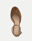Pasina Suede Espadrille Chestnut Wedges - Espadrille Veronica Beard - Shoes 