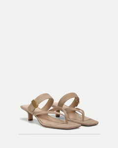 Salva Dash Kitten Heel Sandal Sand Sandals - Heeled Sandals Veronica Beard - Shoes 