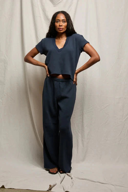 Shane Waffle Knit Pant Navy Pants - Sweatpants perfectwhitetee 