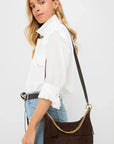 Fringe Fortune Shoulder Bag Espresso Hobo & Shoulder Veronica Beard 