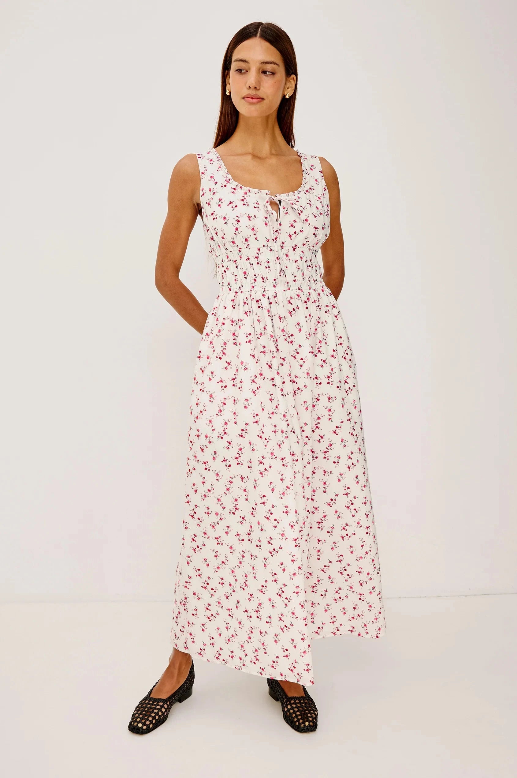 dresses midi Take A Drive Lavender Purple Floral Midi Dress Shop the Mint