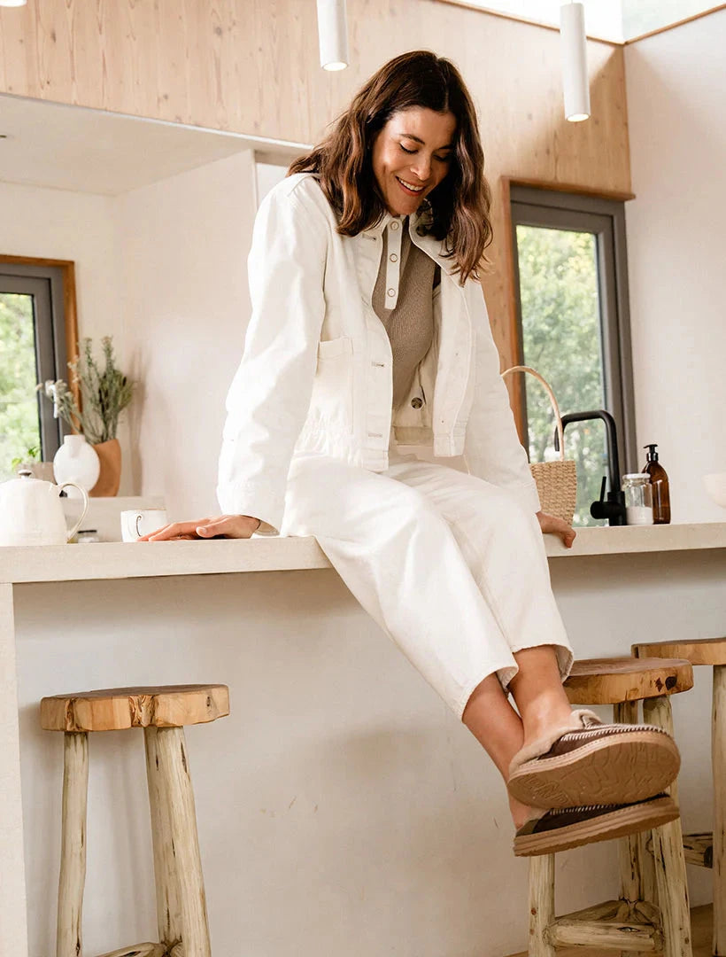 Jun 4.1 Slippers Chocolate Suede Wheat Flats - Mule laidbacklondon 