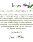 Hope Small Pendant Coin 16-18" Classic Rolo Necklaces Jane Win 