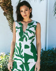 Jessie Top Abstract Flora Garden Green Tops - Tanks Figue 