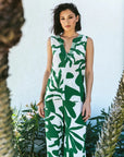 Jessie Top Abstract Flora Garden Green Tops - Tanks Figue 