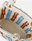Small Beaded Slouch Bag Off White Multi Tote & Satchel Veronica Beard 