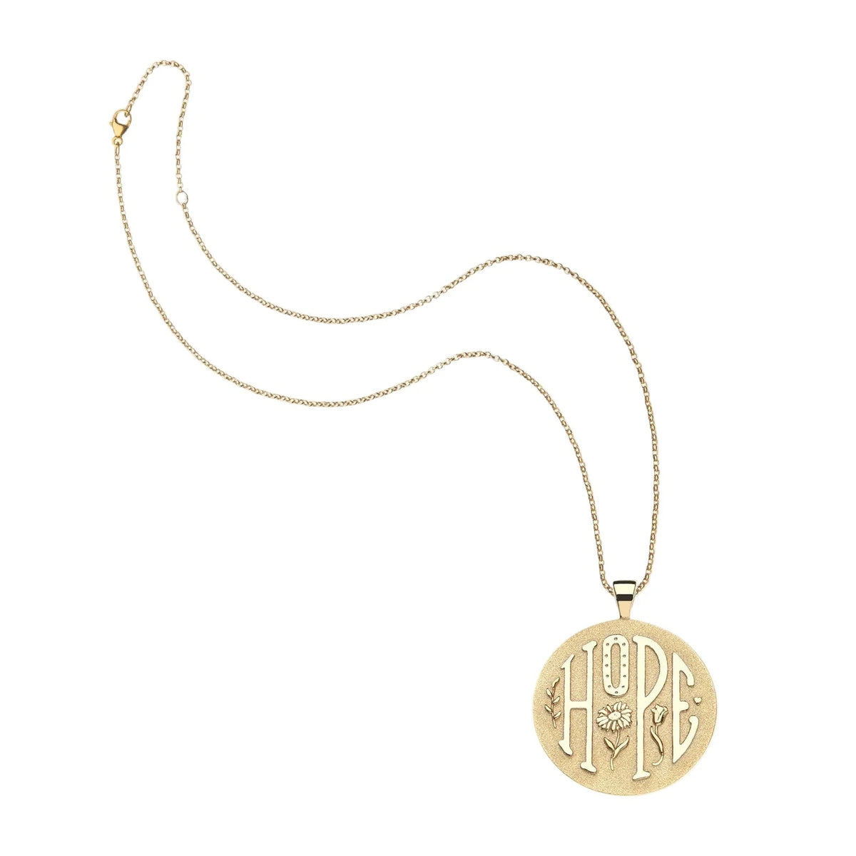 Jumbo Hope Pendant 16-18" Classic Rolo Chain Necklaces Jane Win 