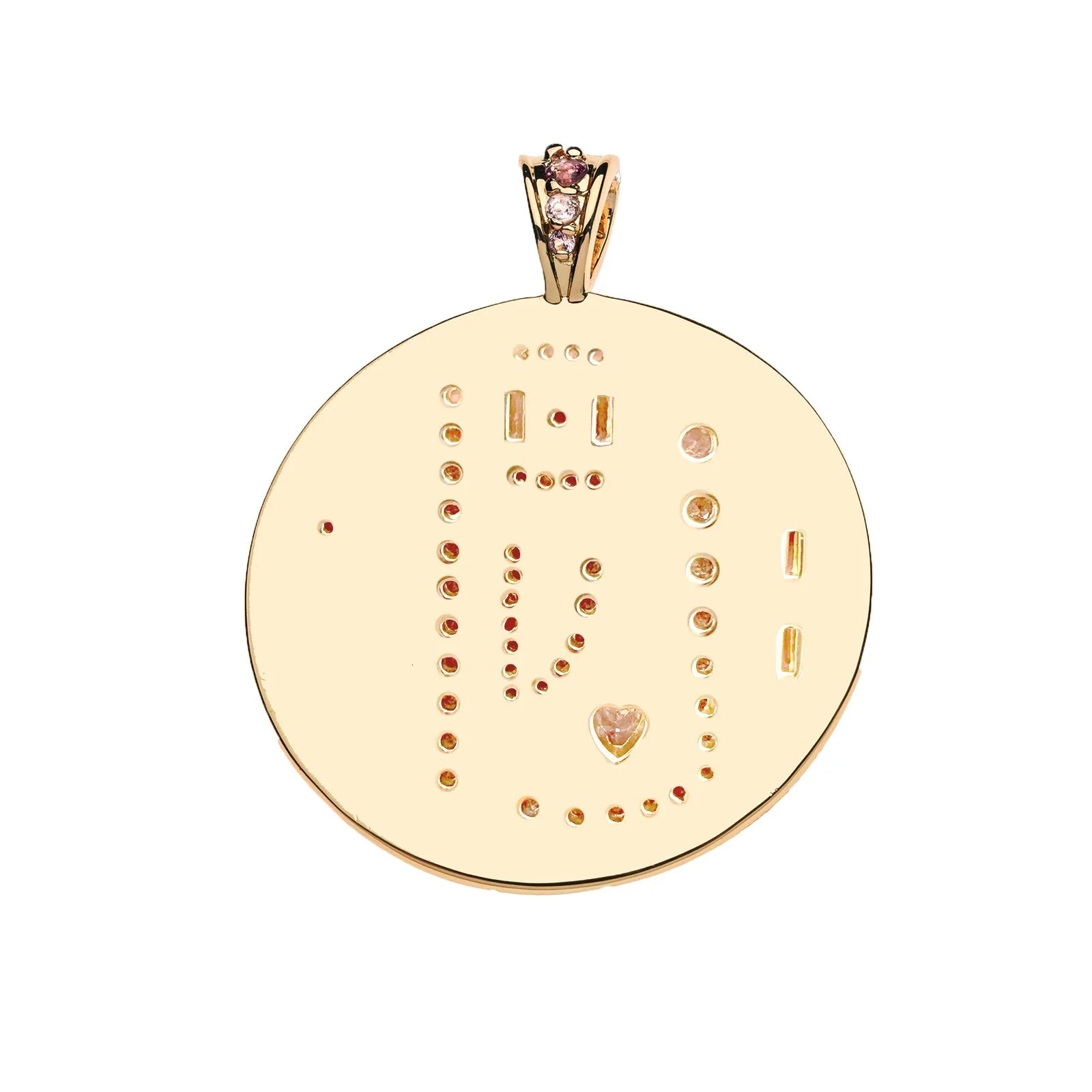 Love Jumbo Embellished Pendant 16-18" Classic Rolo Necklaces Jane Win 