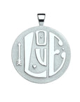 Jumbo Love Pendant in Silver 16-18" Classic Rolo Necklaces Jane Win 