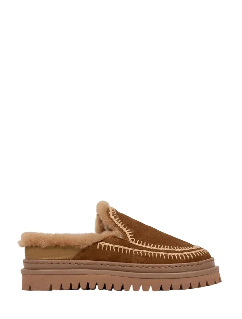 Jun 4.0 Slippers Nutmeg Suede Beige