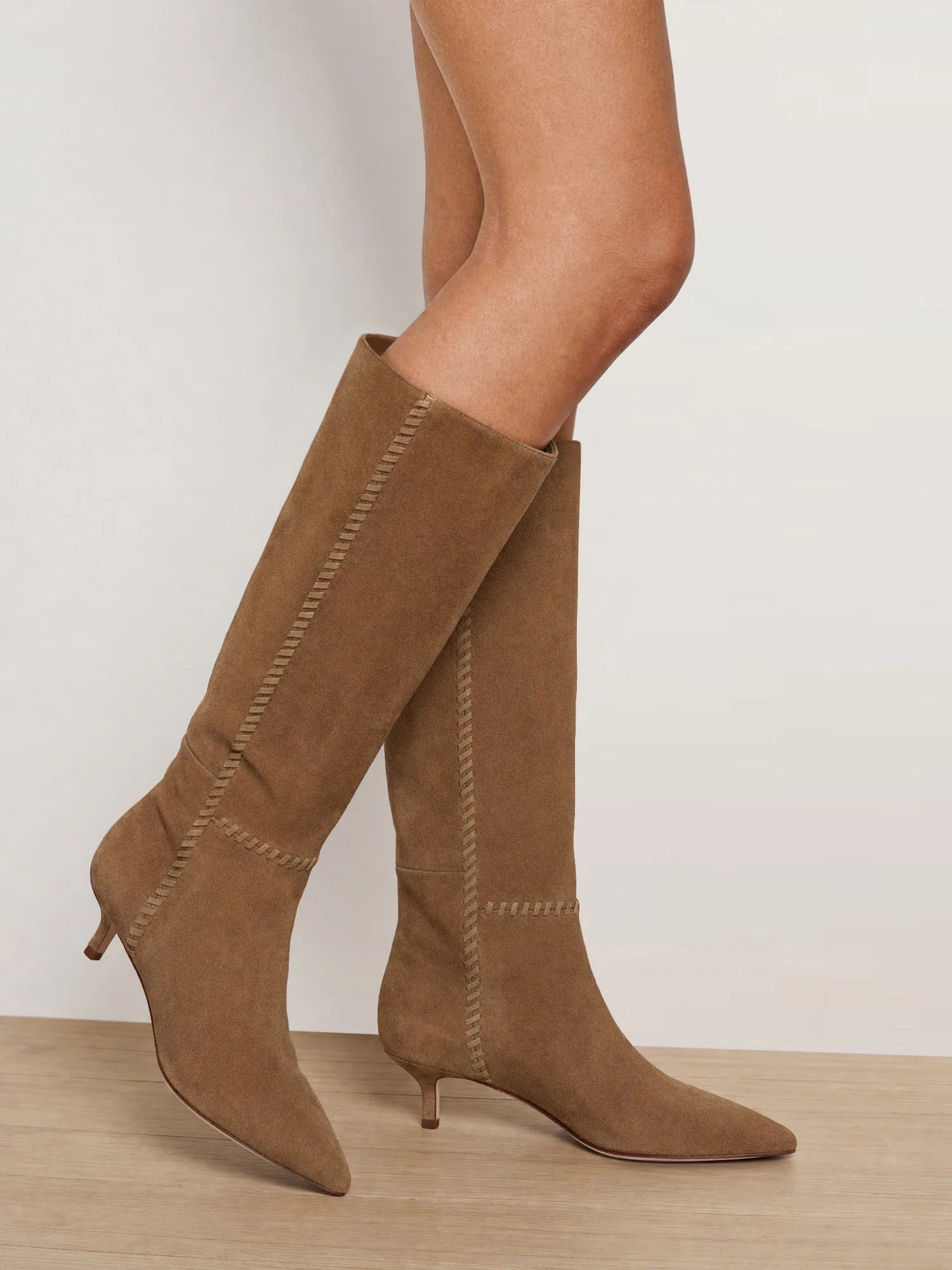 Lisa Kitten Heel Boot Chestnut
