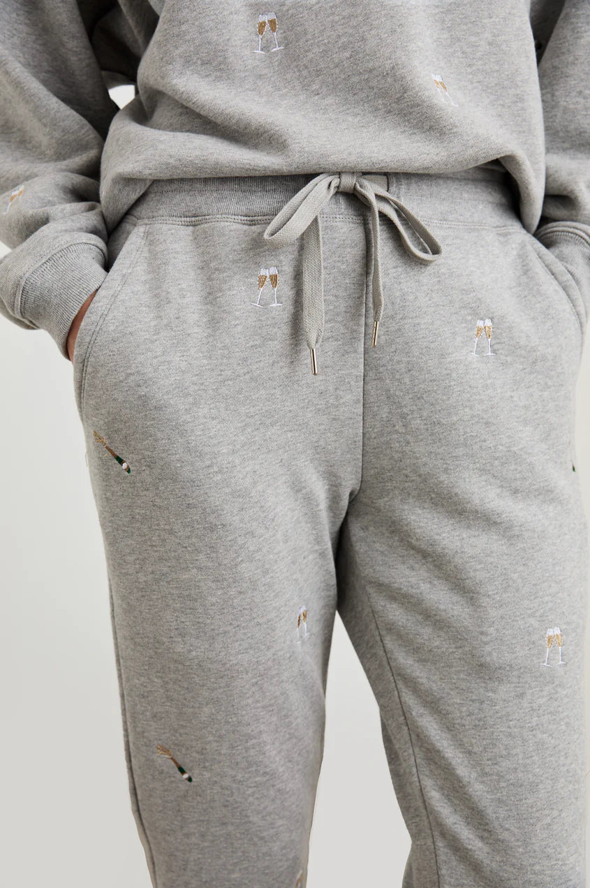 Kingston Pant Champagne Embroidery Pants - Sweatpants Rails 