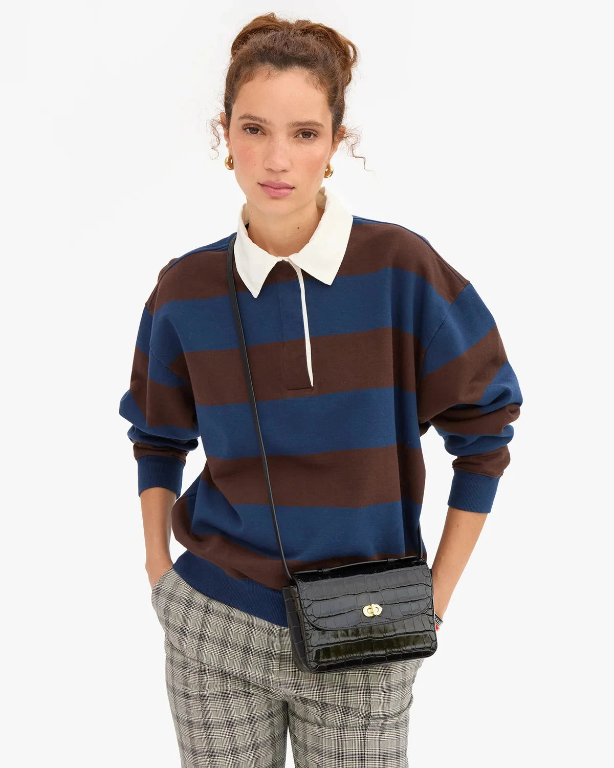Kathryn Congo Croco Black Crossbody Clare V. 
