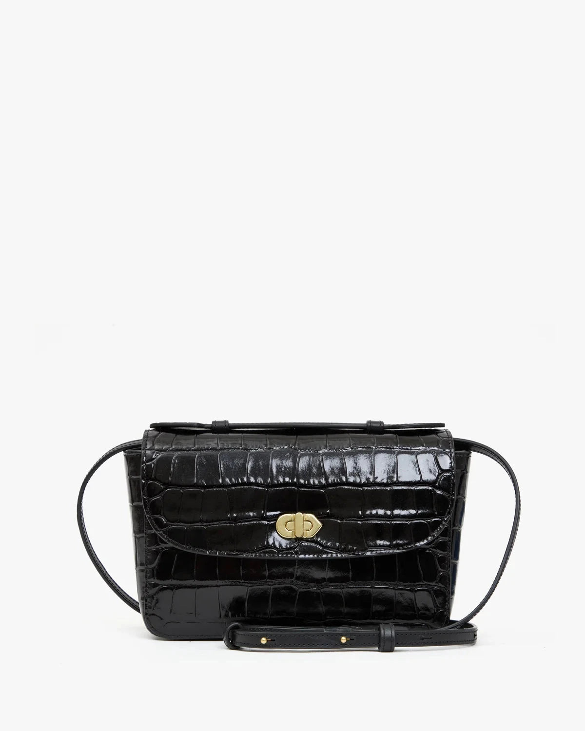 Kathryn Congo Croco Black Crossbody Clare V. 