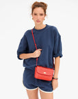 Kathryn Embossed Lizard Red