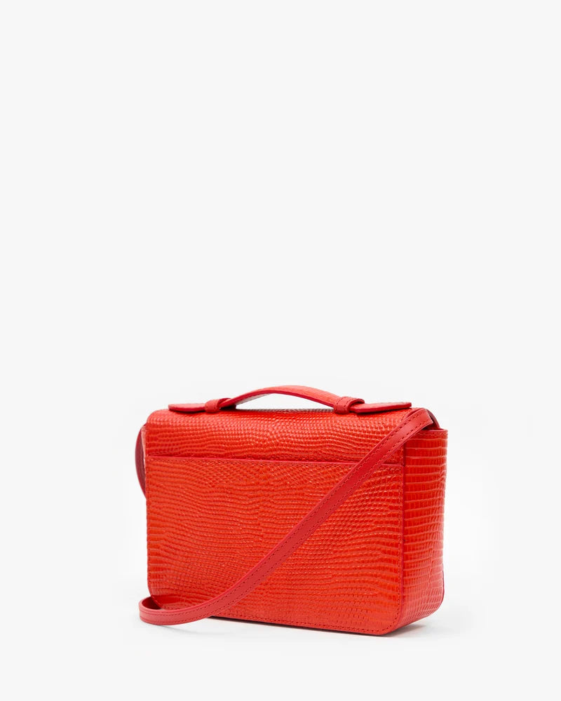 Kathryn Embossed Lizard Red