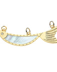 Strong Keep Swimming Fish Pendant Mother of Pearl Necklaces Jane Win 