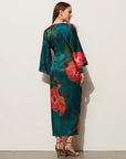 Kyle Dress Floral Exposure Tranquility Teal Dresses - Midi Figue 