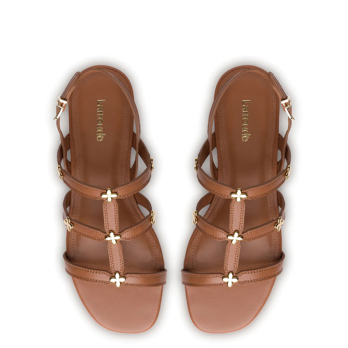 Harmony Flatform Sandal Caramel Wedges - Wedge Larroude 