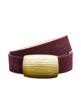 Montell Suede Belt Burgundy Suede