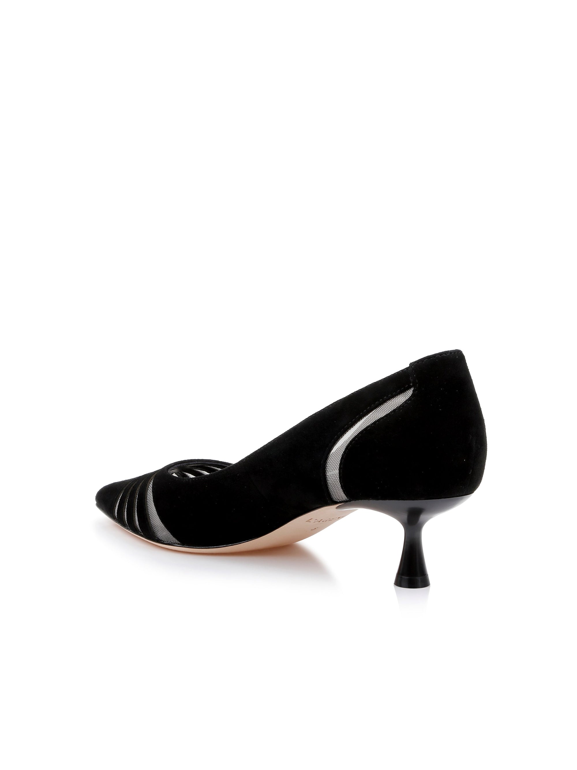 Eglantine Black Suede Pumps - Low L'Agence Shoes 