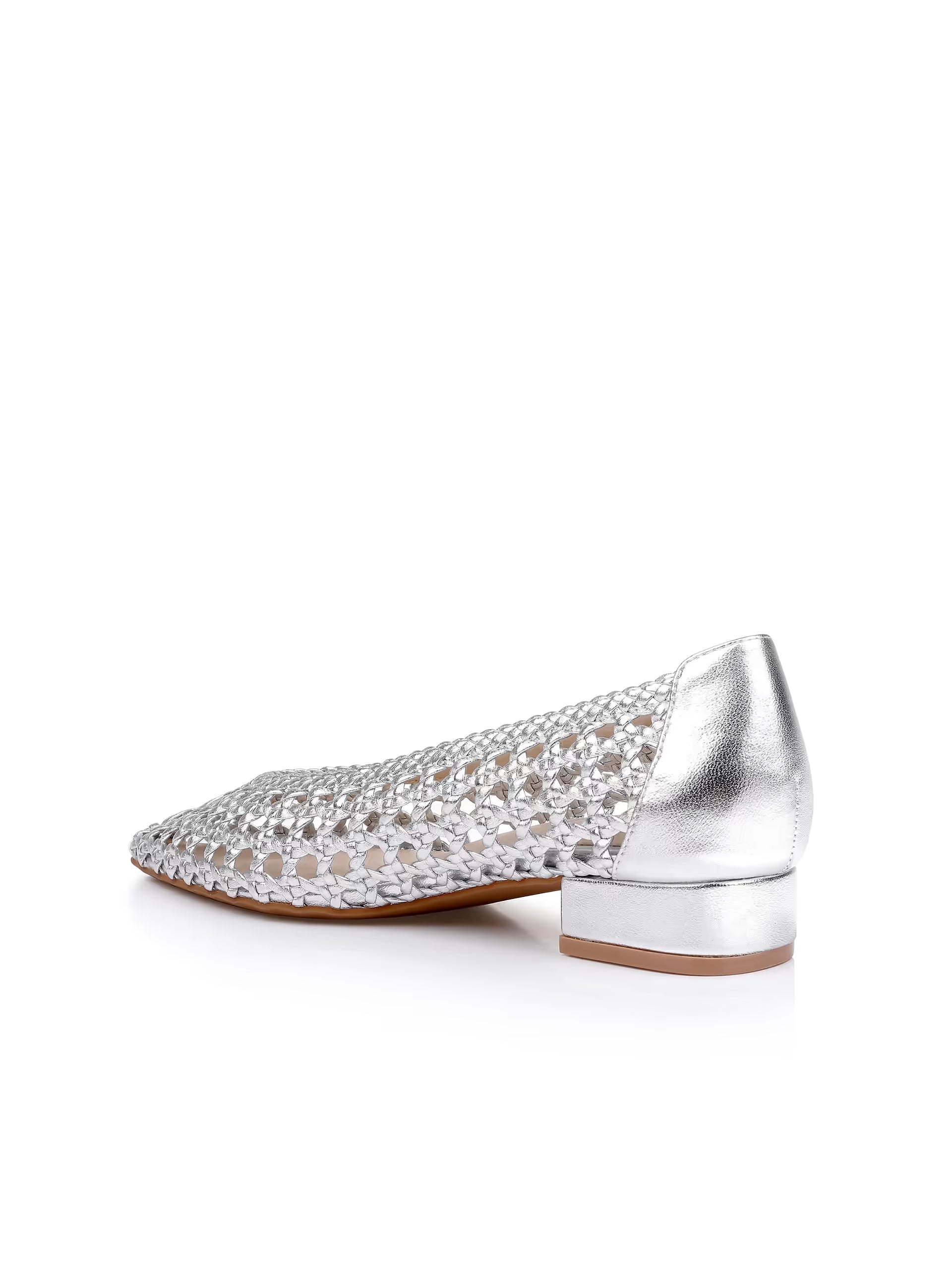 Alsace Ballet Flat Silver Leather Flats - Ballet L'Agence Shoes 