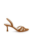 Colwill Slingback Sand Suede Sandals - Heeled Sandals L'Agence Shoes 