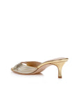 Chamonix Kitten Heel Mule Gold/Silver Sandals - Heeled Sandals L'Agence Shoes 