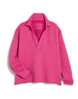 Patrick Popover Fleece Henley Rose Tops - Sweatshirts Frank & Eileen 