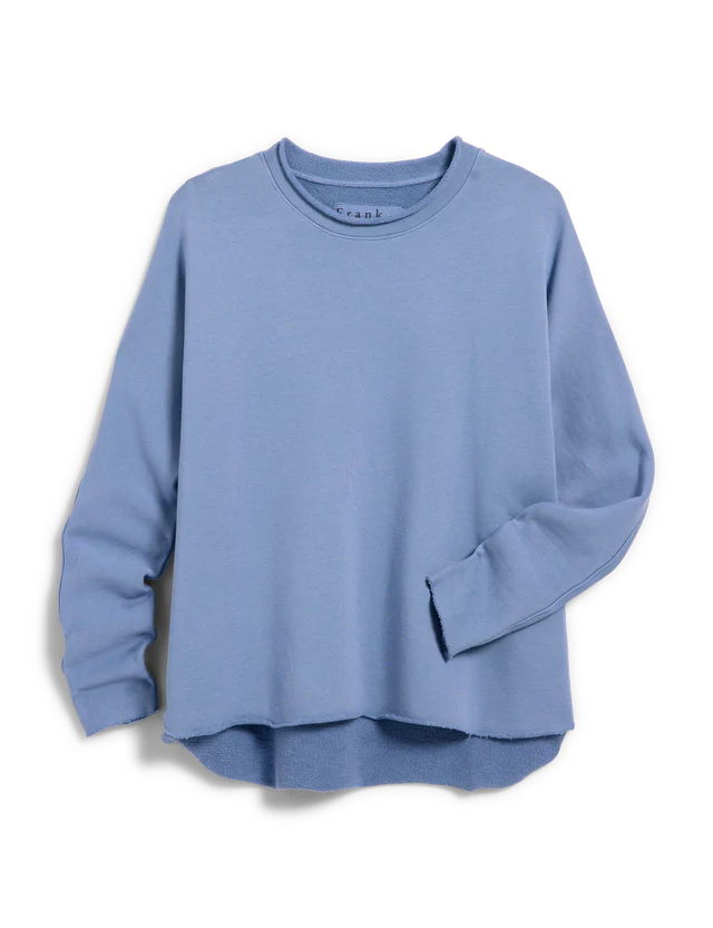 Anna Long Sleeve Capelet Blueberry Tops - Sweatshirts Frank & Eileen 