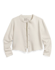 Jackie Sweatshirt Cardigan Vintage White Sweater - Cardigans Frank & Eileen 