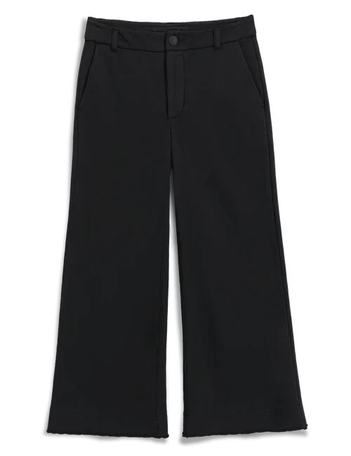 Riley Cropped Trouser Sweatpant Black Pants - Sweatpants Frank &amp; Eileen 