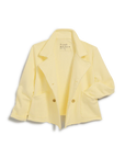 Mini Belfast Fleece Crop Peacoat Canary Outerwear - Longsleeve Frank & Eileen 