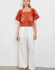 Laine Top Terracotta Tops - Blouses Rails 