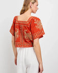 Laine Top Terracotta Tops - Blouses Rails 