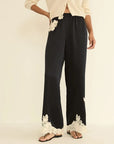 Lavon Pant Black with Candlelight Lace Pants - Trousers Doen 