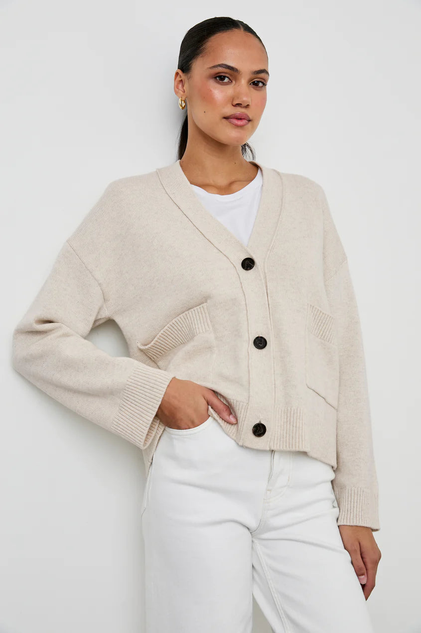 Lindi Oatmeal Sweater - Cardigans Rails 