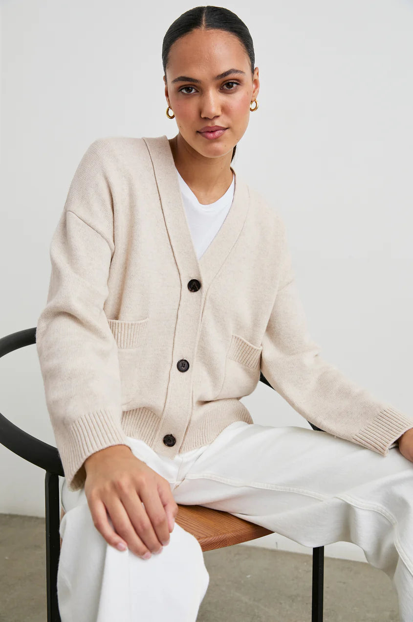 Lindi Oatmeal Sweater - Cardigans Rails 