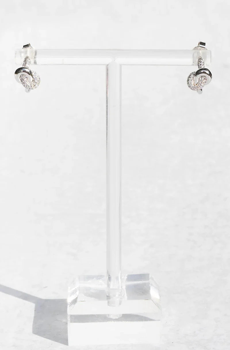 Love Knot Studs Silver Earrings Native Gem 