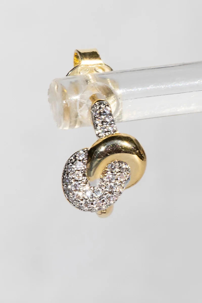 Love Knot Studs Gold and Silver Duo Earrings Native Gem 