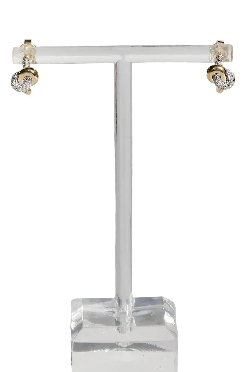 Love Knot Studs Gold and Silver Duo Earrings Native Gem 